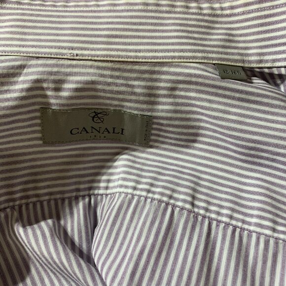 Canali 1934 Designer Striped Dress Shirt - Picture 7 of 13